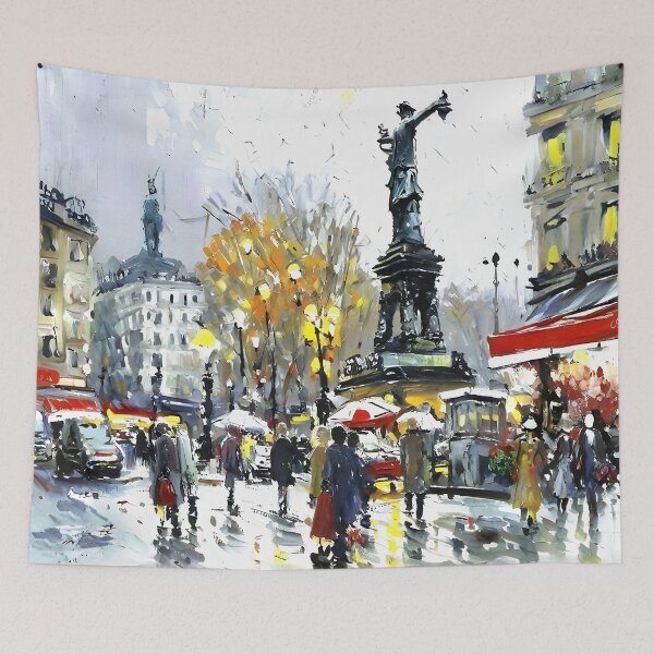 Item preview, Evening at Place de la République - 21 designed and sold by artdesignsnow.