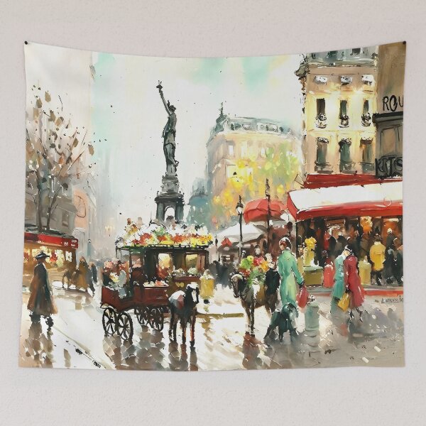 Item preview, Evening at Place de la République - 18 designed and sold by artdesignsnow.