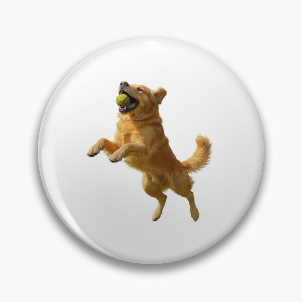 Item preview, Golden Retriever saltando para atrapar una pelota de tenis designed and sold by Adappai.