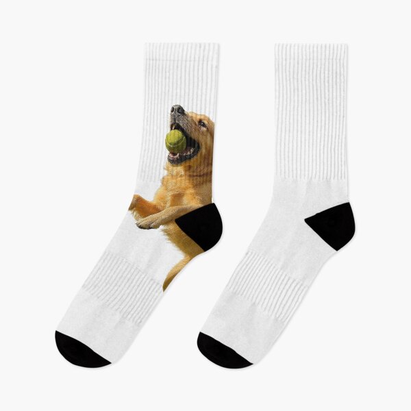 Item preview, Golden Retriever Jumping to Catch Tennis Ball designed and sold by Adappai.