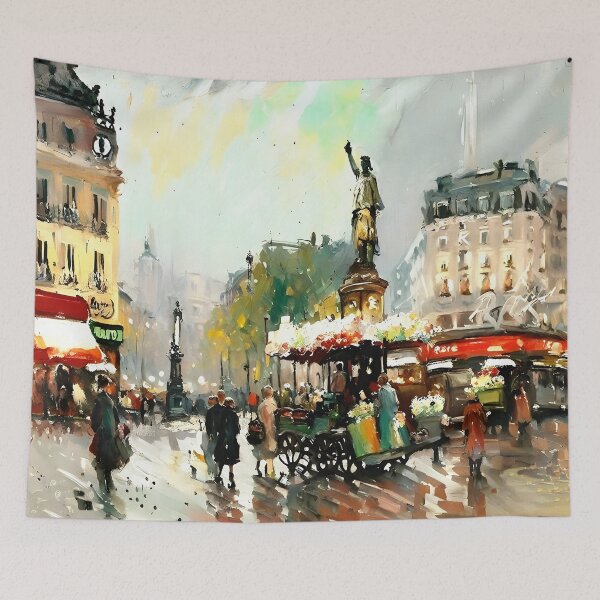 Item preview, Evening at Place de la République - 17 designed and sold by artdesignsnow.
