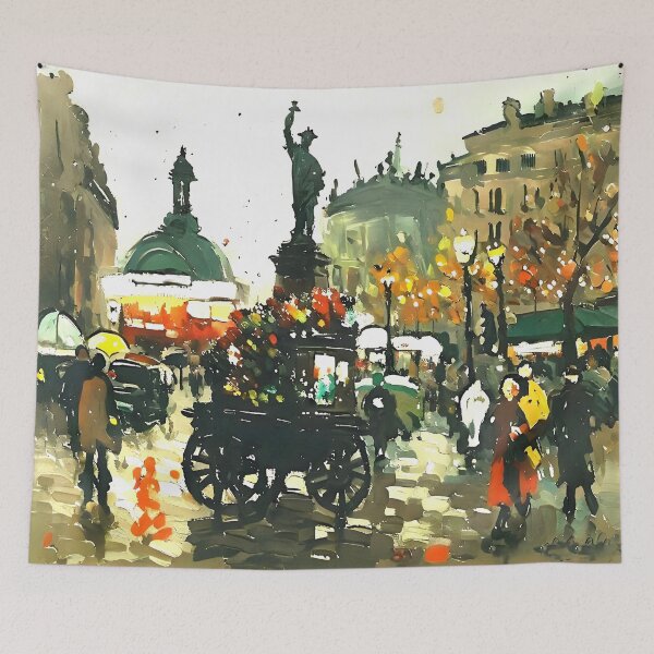 Item preview, Evening at Place de la République - 16 designed and sold by artdesignsnow.