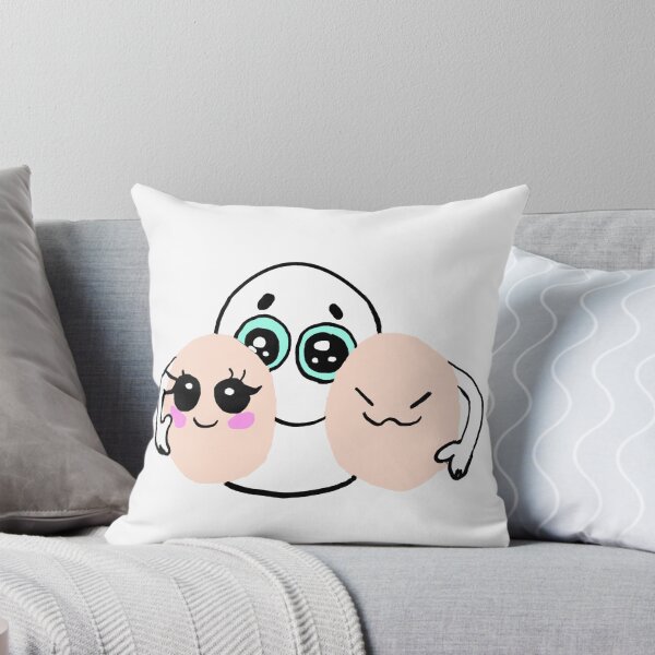 Item preview, Cute Kawaii Eggs with Faces White and Silkie Egg Illustration designed and sold by Najomiartstudio.