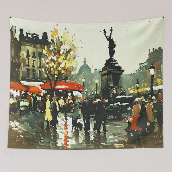 Item preview, Evening at Place de la République - 15 designed and sold by artdesignsnow.