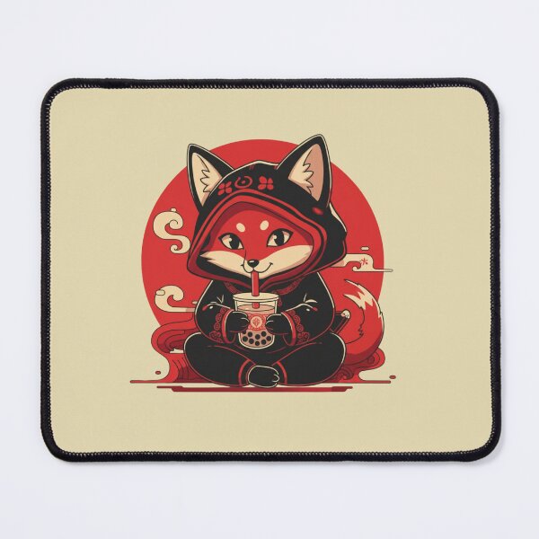 Item preview, Kawaii Fox Ninja Bubble Tea Kitsune Boba Lover designed and sold by Bouufarte.