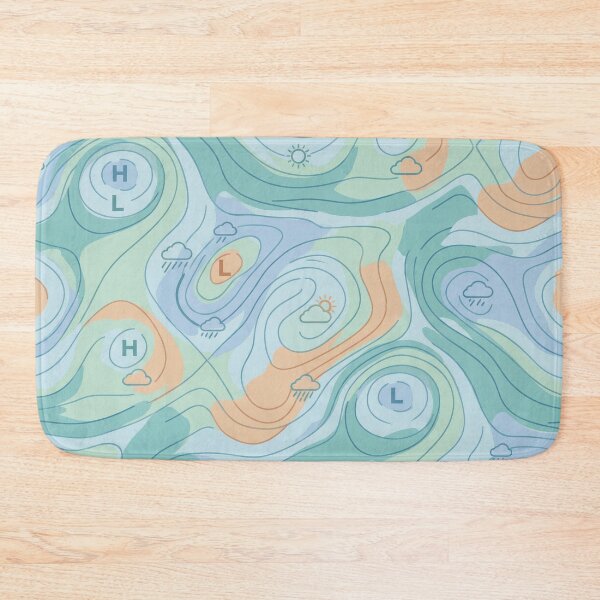 Item preview, Weather Map Data Art designed and sold by Nice Vibes Prints.
