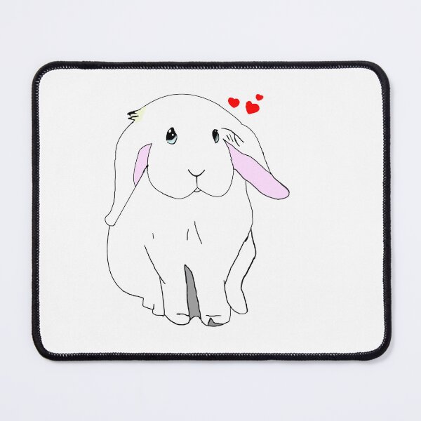 Item preview, Cute Bunny with Hearts Pastel Yellow White Rabbit Kawaii Love Gift designed and sold by Najomiartstudio.