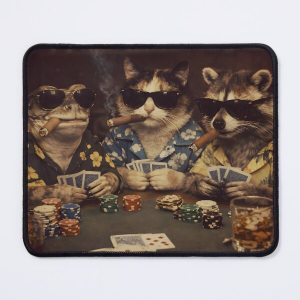 Item preview, Animals Smoking Cigar Funny Playing Poker designed and sold by TomelaGio.