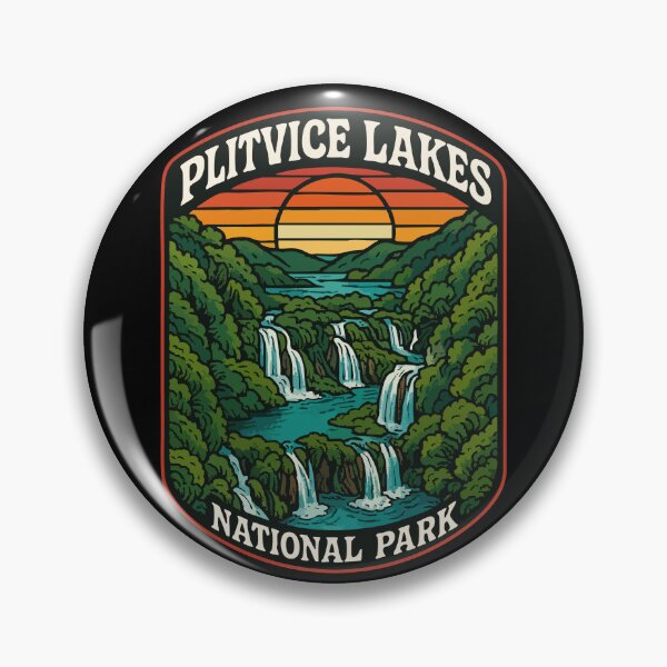 Item preview, Plitvice Lakes National Park Croatia Retro Travel designed and sold by TomFrontierArt.