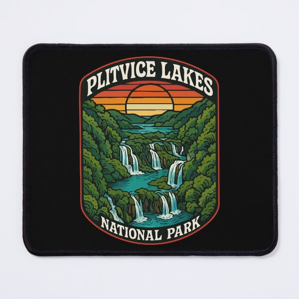 Item preview, Plitvice Lakes National Park Croatia Retro Travel designed and sold by TomFrontierArt.