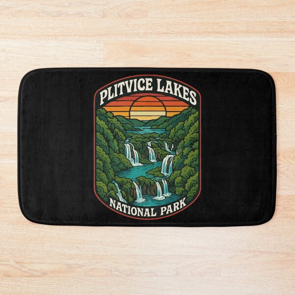 Item preview, Plitvice Lakes National Park Croatia Retro Travel designed and sold by TomFrontierArt.