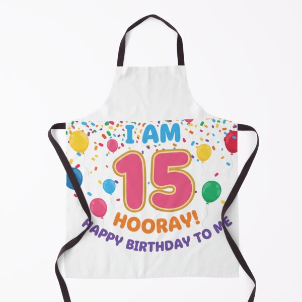 Item preview, I am 15 Hooray! Happy Birthday to Me - Tag My Shirt designed and sold by Tag My Shirt - Clothing Made to Be Written On..