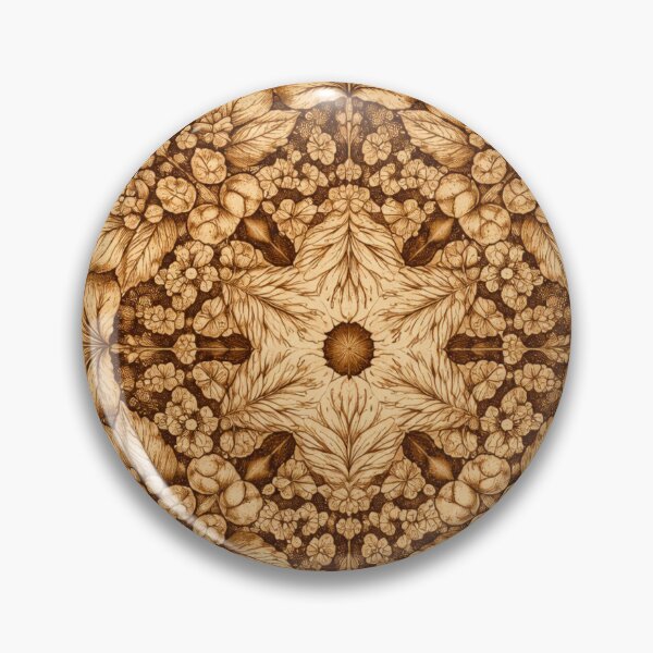 Item preview, Alchemilla mollis – Botanical Geometry Mandala (Sepia Edition) designed and sold by Colorshow-relax.
