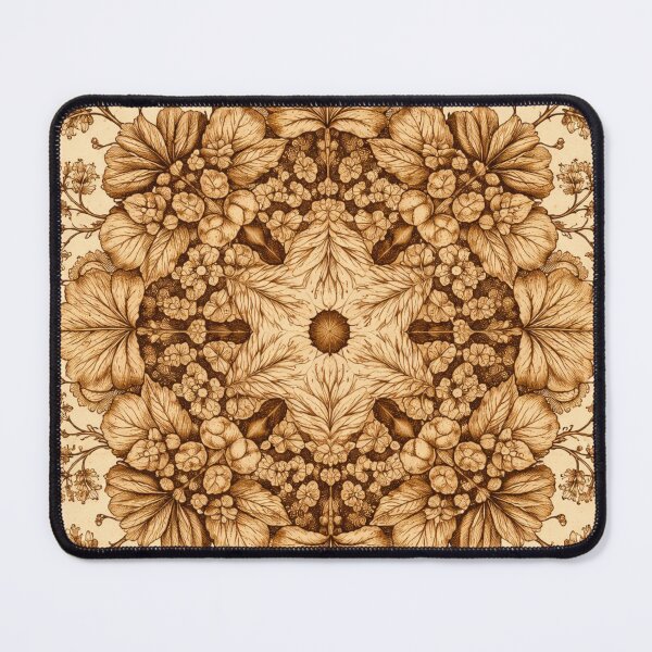 Item preview, Alchemilla mollis – Botanical Geometry Mandala (Sepia Edition) designed and sold by Colorshow-relax.