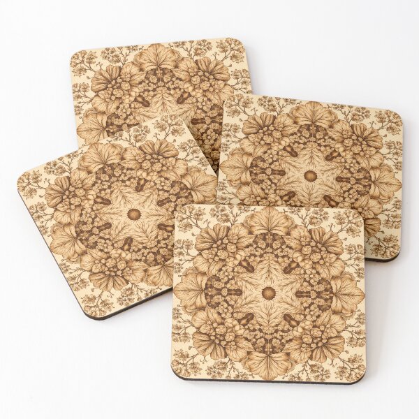 Item preview, Alchemilla mollis – Botanical Geometry Mandala (Sepia Edition) designed and sold by Colorshow-relax.