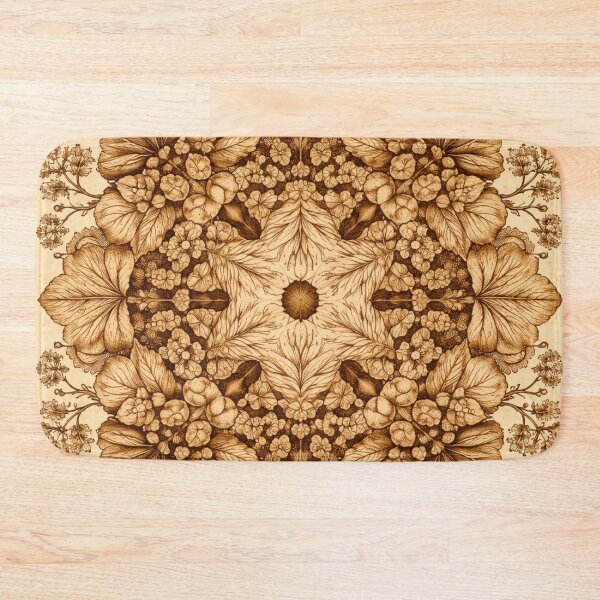 Item preview, Alchemilla mollis – Botanical Geometry Mandala (Sepia Edition) designed and sold by Colorshow-relax.