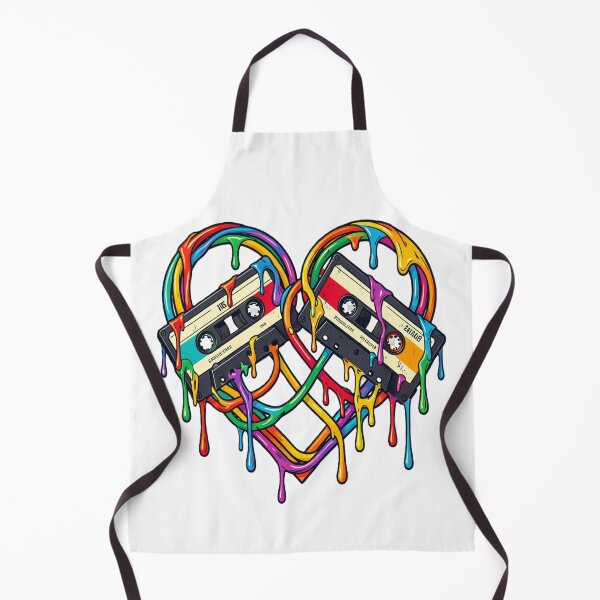 Item preview, Retro Love Mixtape – Colorful Cassette Heart designed and sold by myforestfog.