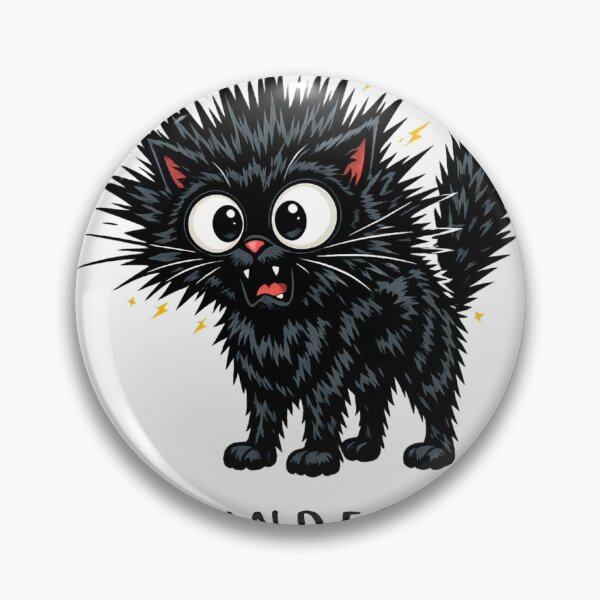Item preview, Everything's under control Black Cat Cartoon – Shocked Kitty Comic Illustration designed and sold by HOUSE OF TIST.
