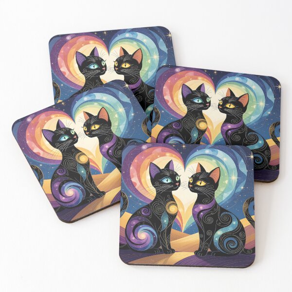 Item preview, Cosmic Cats In Love designed and sold by ByNicoleSara.