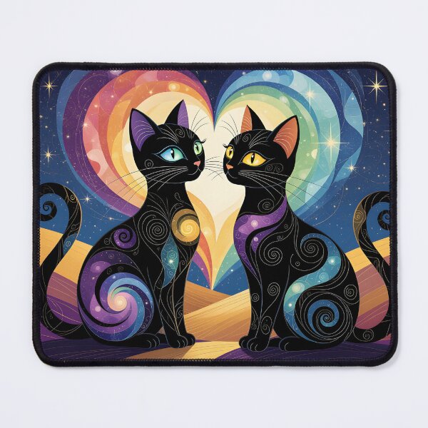 Item preview, Cosmic Cats In Love designed and sold by ByNicoleSara.
