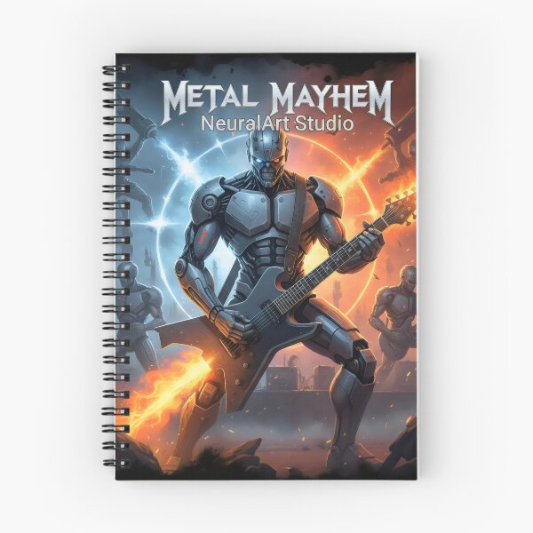 Item preview, Metal Mayhem: AI Shreddes - NeuralArt Studio designed and sold by NeuralArt Studio.