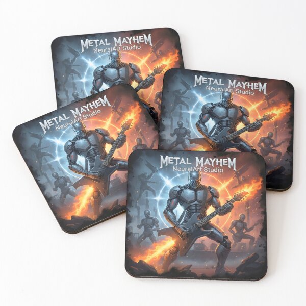 Item preview, Metal Mayhem: AI Shreddes - NeuralArt Studio designed and sold by NeuralArt Studio.