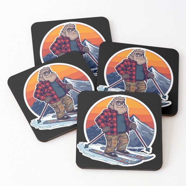 Item preview, Ski Dad Yeti – Retro Mountain Bigfoot Skier Design designed and sold by LintonGriffin.