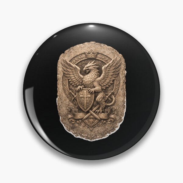 Item preview, Ancient Stone Griffin Heraldic Crest designed and sold by gvabaigau.