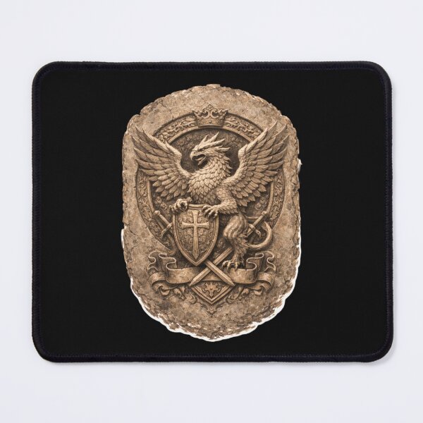 Item preview, Ancient Stone Griffin Heraldic Crest designed and sold by gvabaigau.