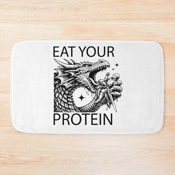 Item preview, Eat Your Protein Dragon Knight Fantasy designed and sold by Nobody Shadow Art.