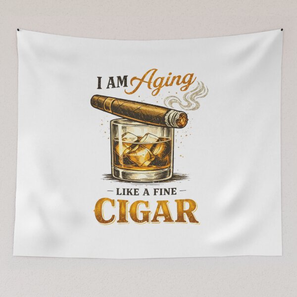 Item preview, Cigar and Whiskey Aging Like Fine Cigar designed and sold by LunaMagicStudio.