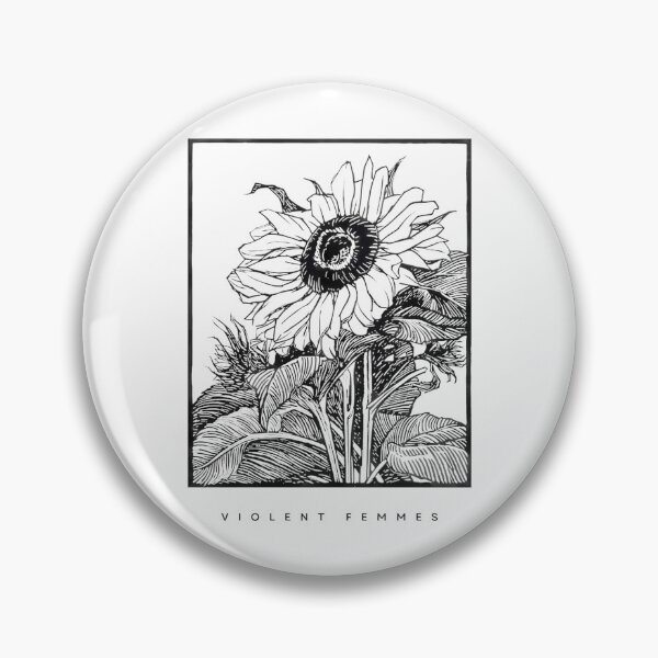 Item preview, Violent Femmes Folk Punk Sunflower Line Art designed and sold by VividCloCo.