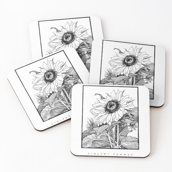 Item preview, Violent Femmes Folk Punk Sunflower Line Art designed and sold by VividCloCo.