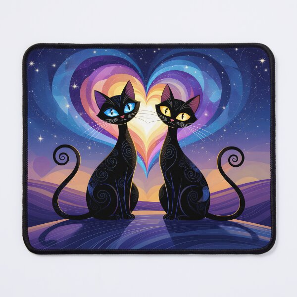 Item preview, Cosmic Cats Heart Mosaic designed and sold by ByNicoleSara.