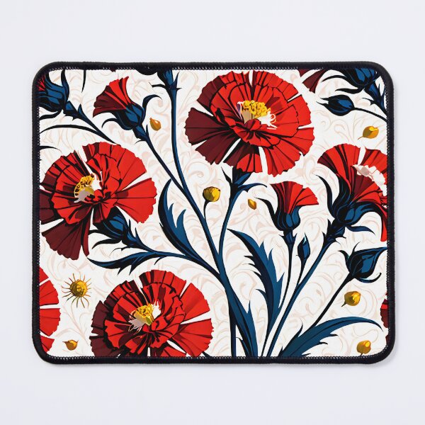 Item preview, Elegant Red Blossom Pattern with Flowing Lines. designed and sold by MissYouONLY.