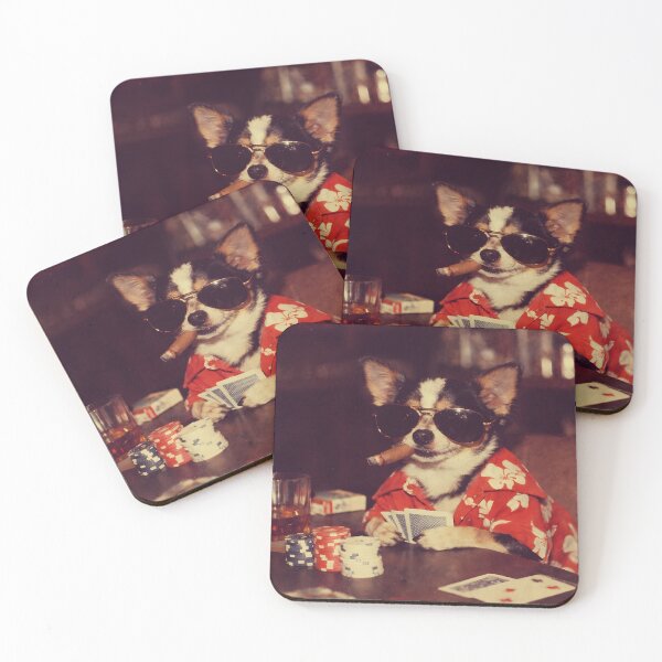 Item preview, Dog Smoking Cigar Funny Chihuahua Playing Poker designed and sold by TomelaGio.