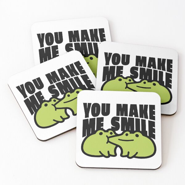 Item preview, You Make Me Smile Cute Frog Typography designed and sold by Nobody Shadow Art.