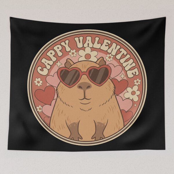 Item preview, Groovy Capybara Valentine Retro Heart Sunglasses Aesthetic designed and sold by TSE DESIGN.