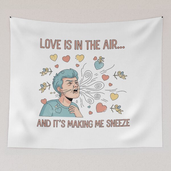 Item preview, Funny Valentine Sneeze Cartoon designed and sold by Pixelzo.