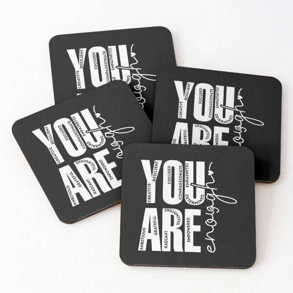 Item preview, You Are Enough – Retro Aesthetic Mental Health Affirmation designed and sold by ShAn_Designs.
