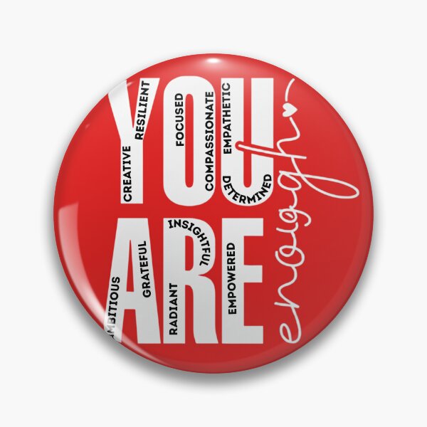 Item preview, You Are Enough – Retro Aesthetic Mental Health Affirmation designed and sold by ShAn_Designs.