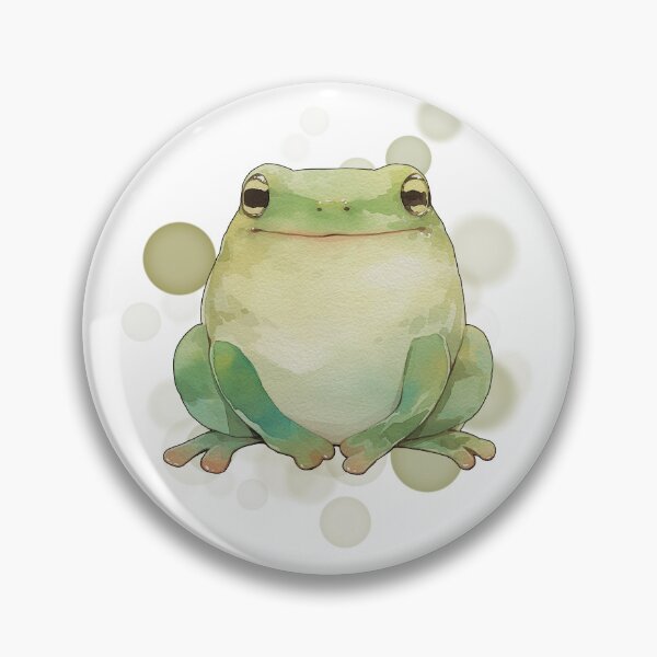 Item preview, Smiling Sitting Frog – Animal Illustration designed and sold by iamKRUK.
