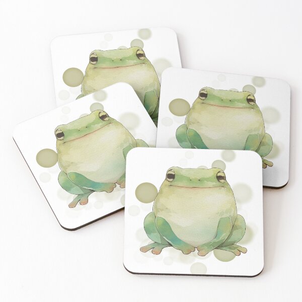 Item preview, Smiling Sitting Frog – Animal Illustration designed and sold by iamKRUK.