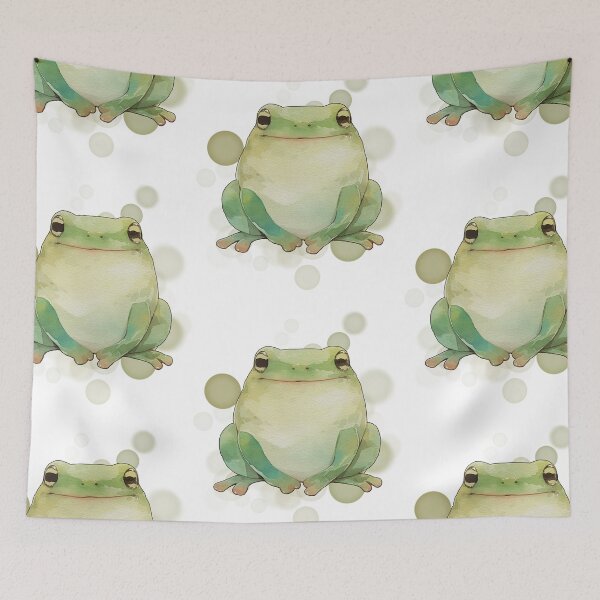 Item preview, Smiling Sitting Frog – Animal Illustration designed and sold by iamKRUK.