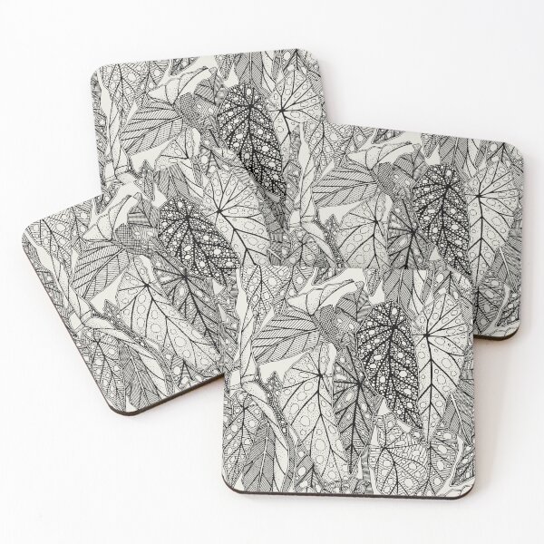 Item preview, begonia maculata black mono designed and sold by scrummy.