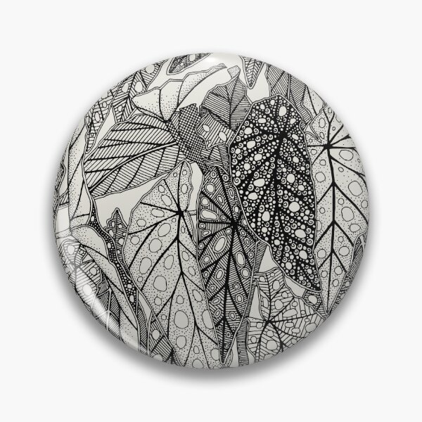 Item preview, begonia maculata black mono designed and sold by scrummy.
