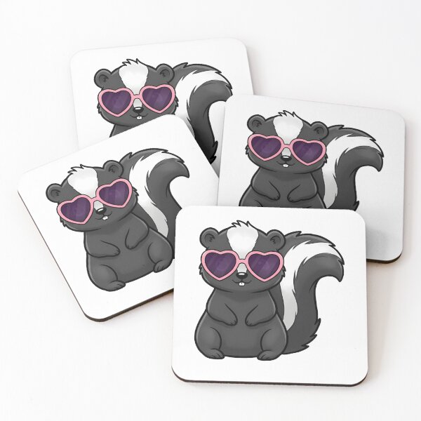 Item preview, Cute Skunk Wearing Heart Sunglasses designed and sold by k3rstman1.