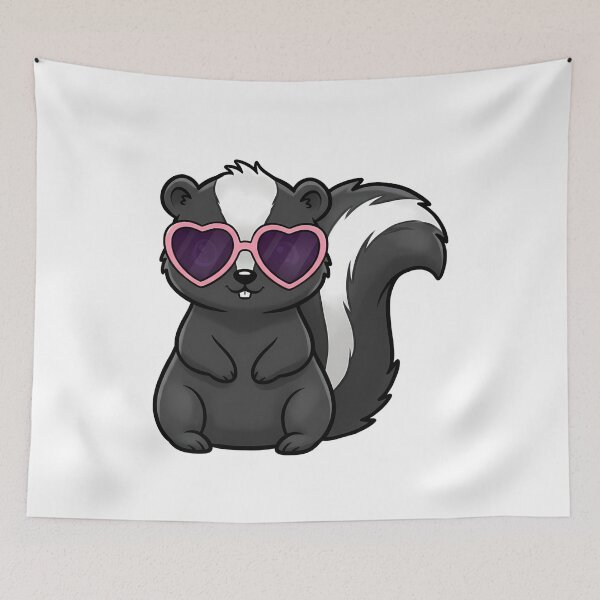 Item preview, Cute Skunk Wearing Heart Sunglasses designed and sold by k3rstman1.