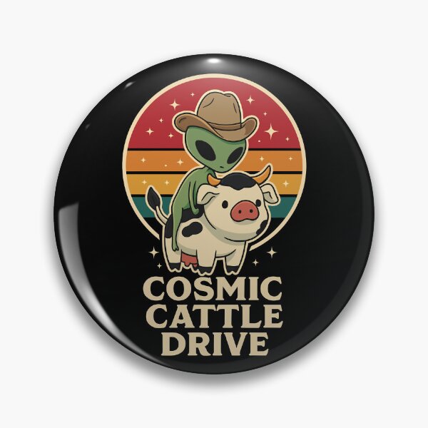 Item preview, Cosmic Cattle Drive – Retro Alien Rodeo Adventure designed and sold by digijob.