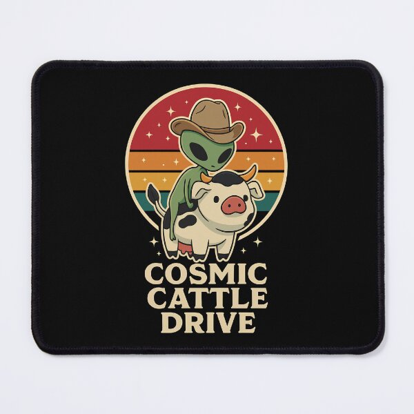 Item preview, Cosmic Cattle Drive – Retro Alien Rodeo Adventure designed and sold by digijob.
